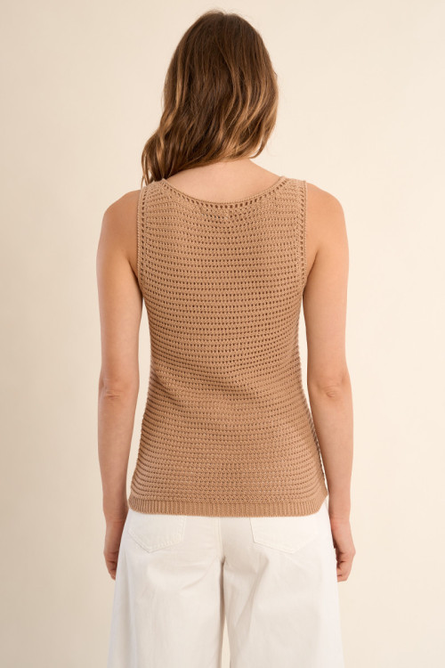Débardeur en maille crochet