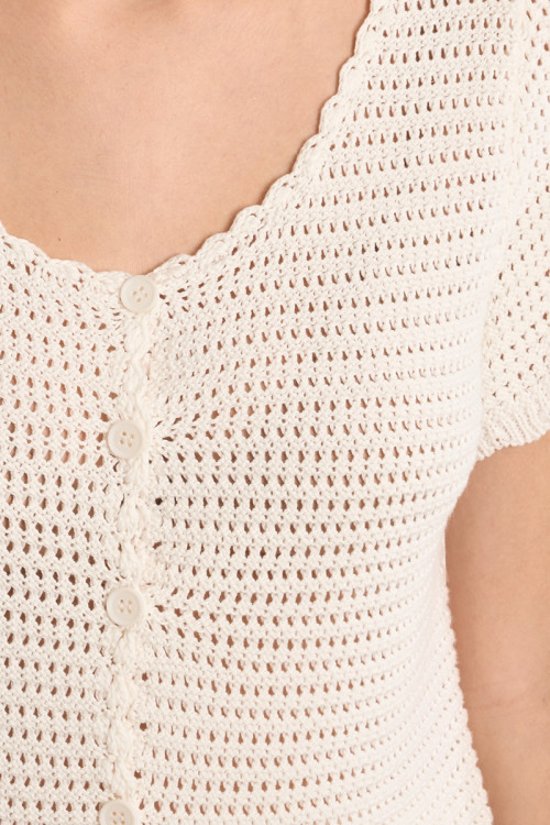 Gilet en maille crochet