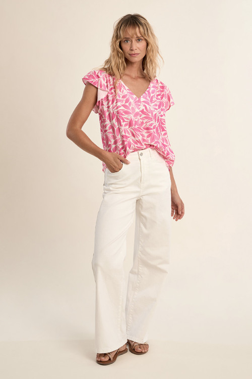 Lightweight top with floral print
