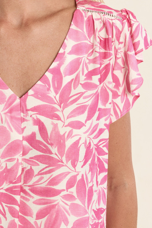 Top léger à imprimé floral 