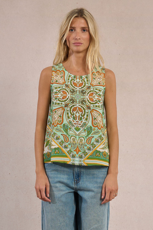 Knotted satin top