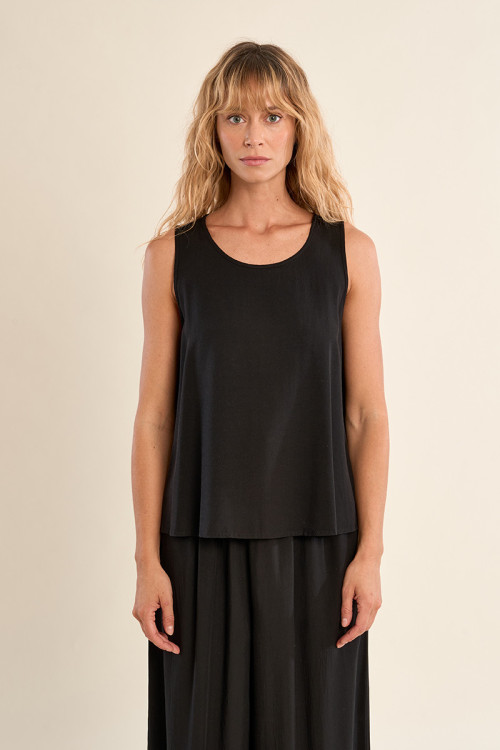 Crew neck tank top
