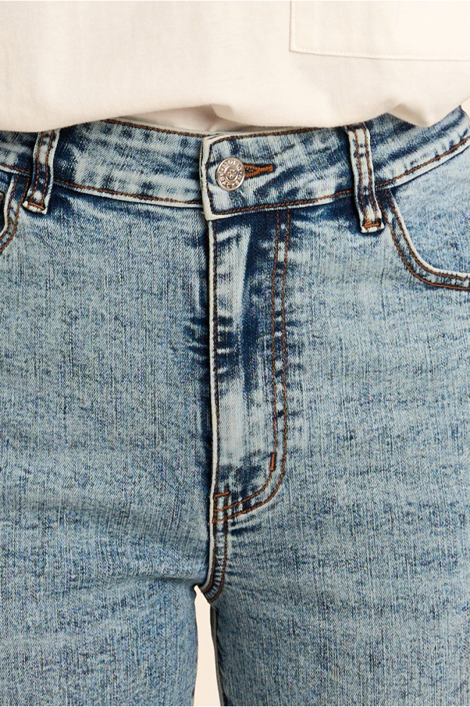 Denim droit, taille haute
