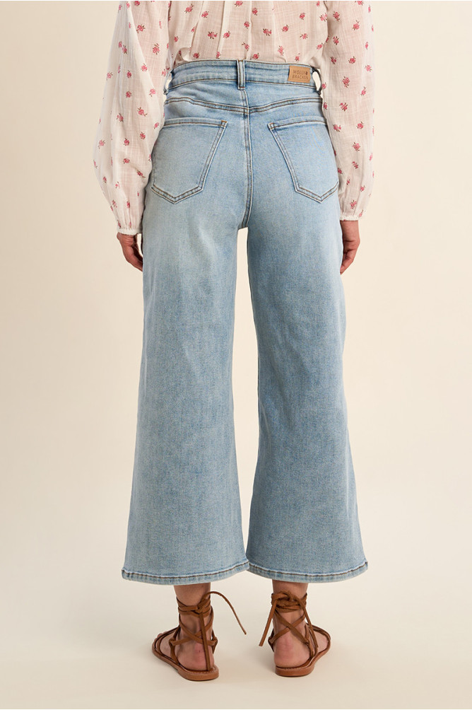 Denim large, coupe crop