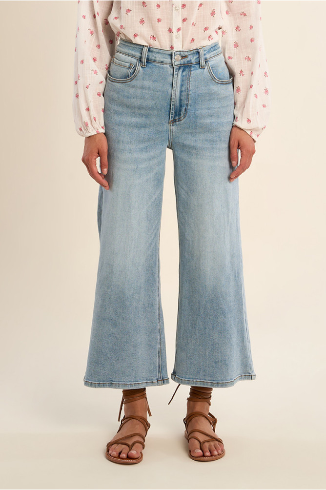 Denim large, coupe crop