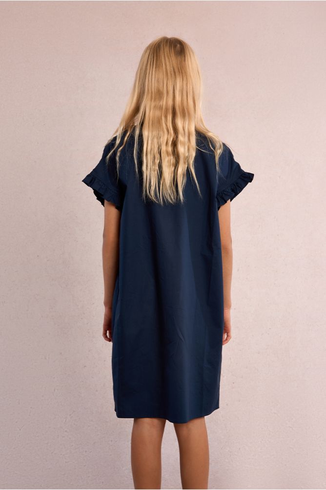Smocked shirt dress