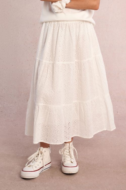 Long embroidered skirt