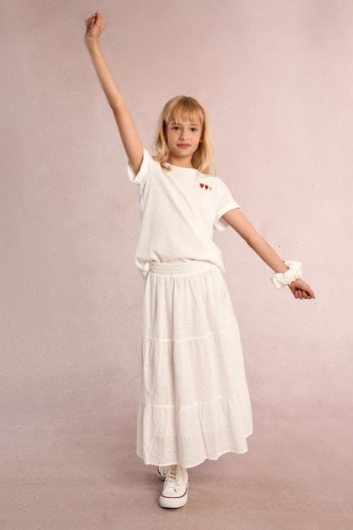 Jupe longue en broderie