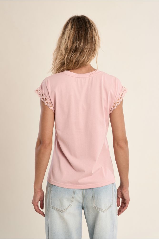 T-shirt manches ajourées