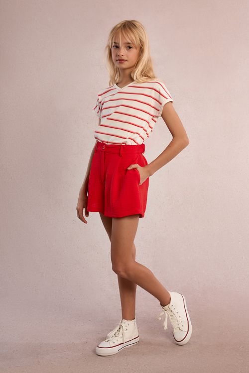 Pleated shorts