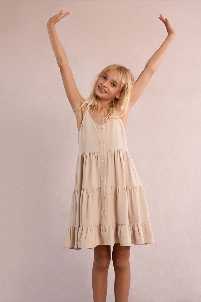 Robe courte à volants