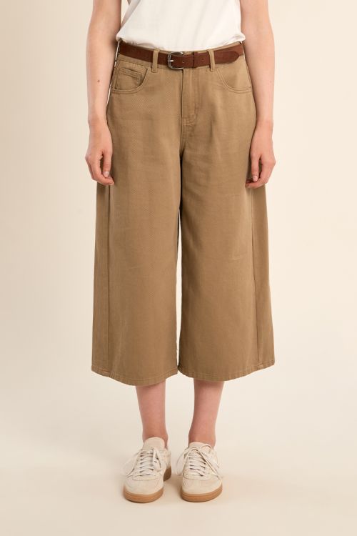 Denim cropped pants, oversized