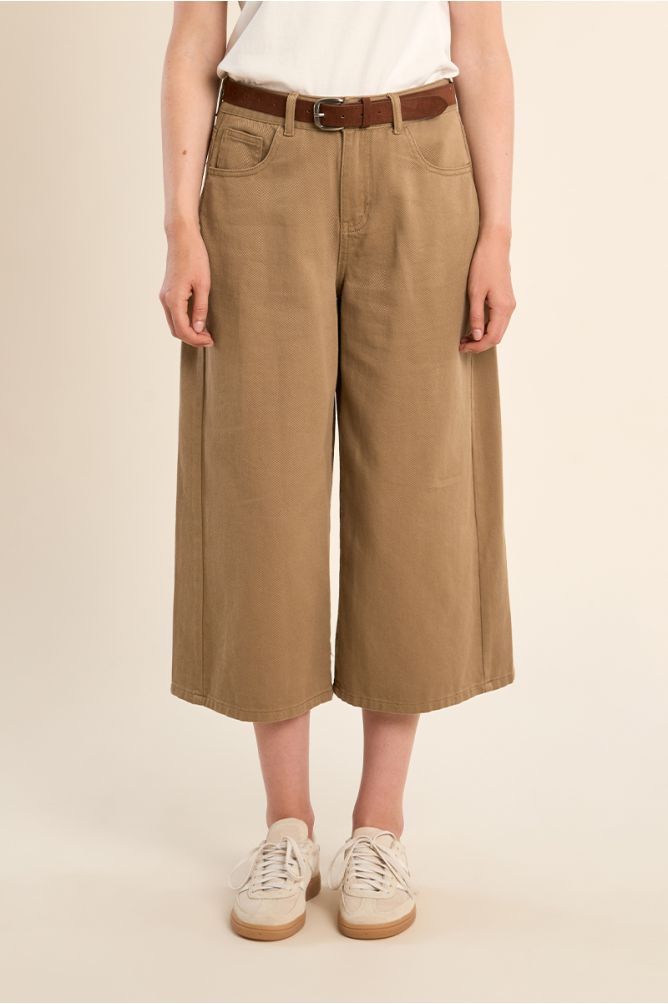 Pantacourt denim, oversize