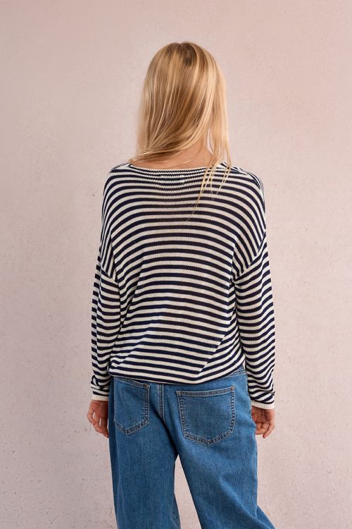 Striped knit sweater