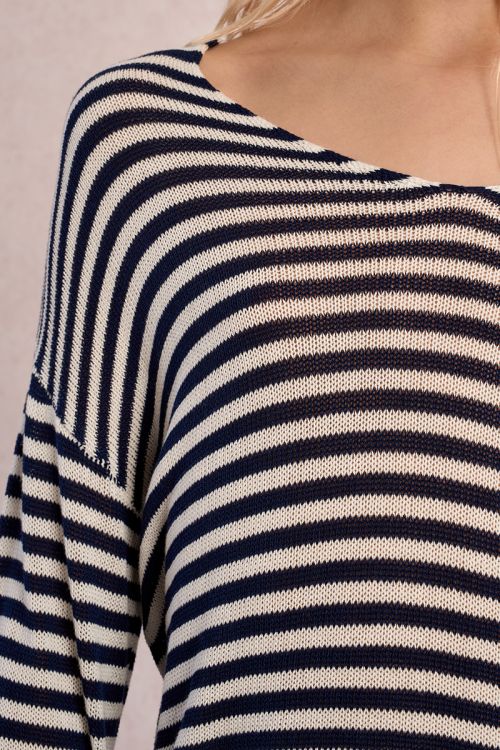 Pull en maille rayé