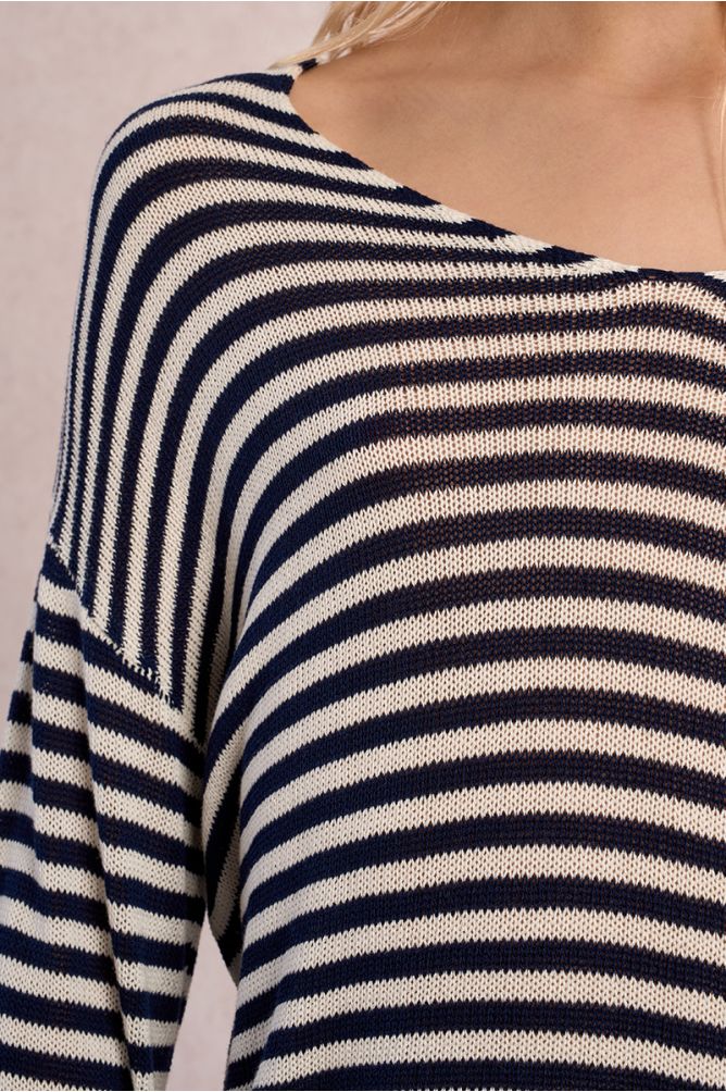 Pull en maille rayé