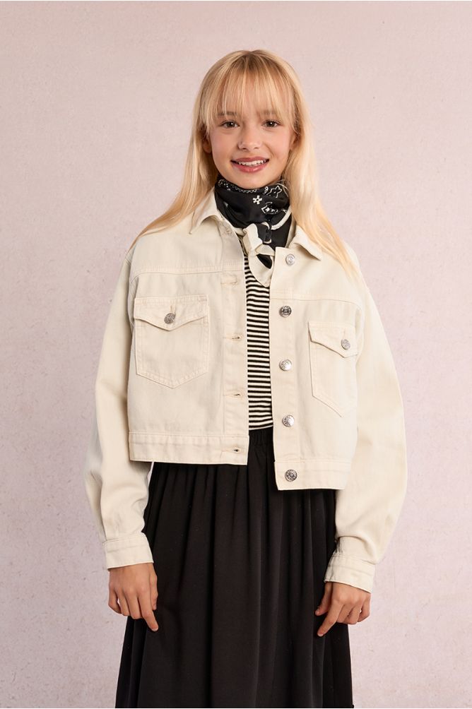 Crop denim jacket