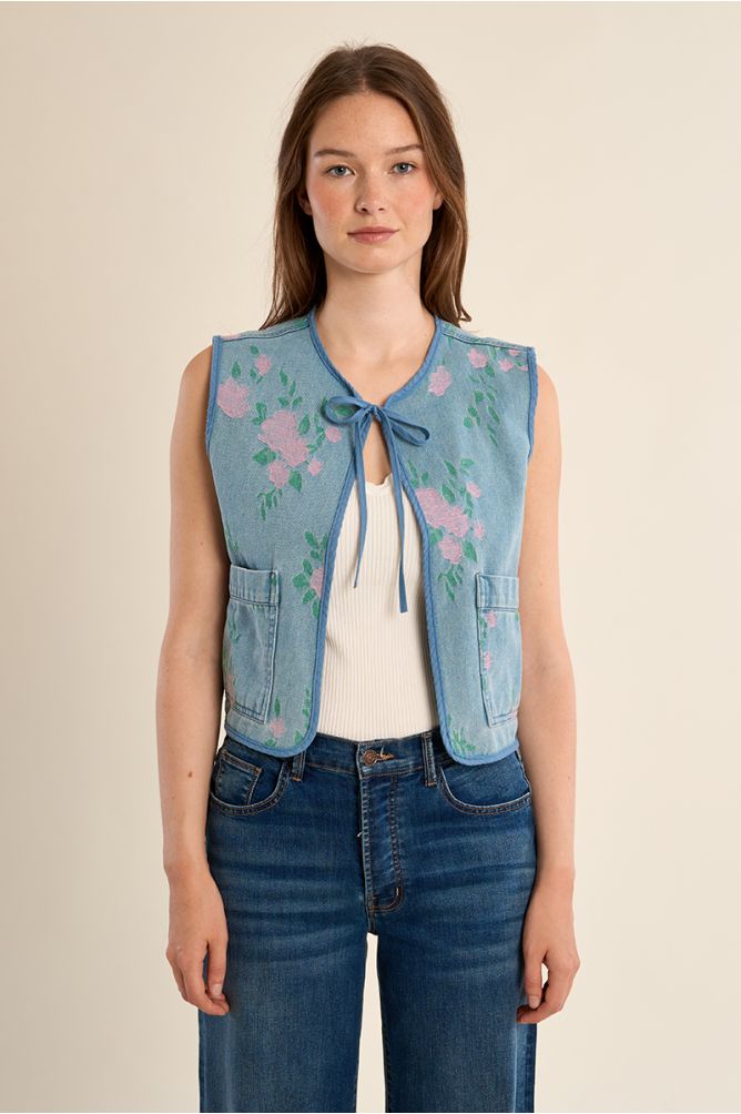 Quilted bolero, printed