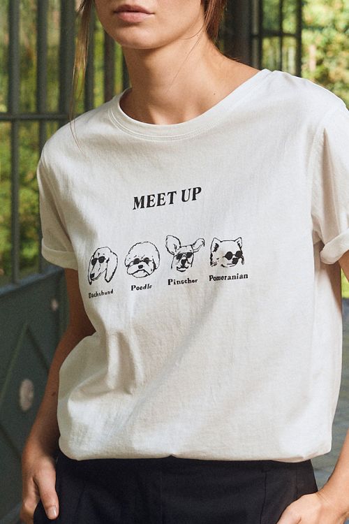 Straight T-shirt with illustration