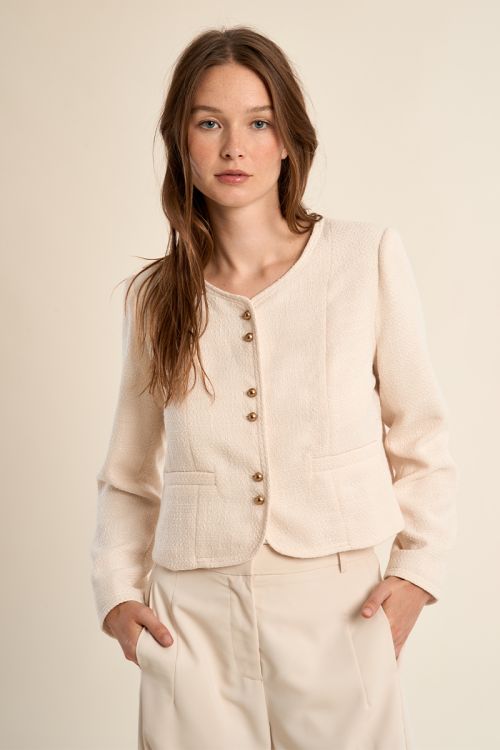 Short jacket, in tweed