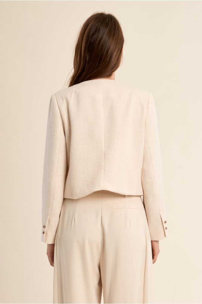 Short jacket, in tweed