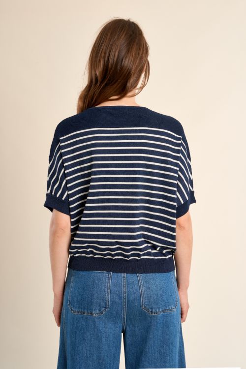 Jersey de mujer de manga corta, con estampado.