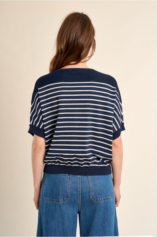 Jersey de mujer de manga corta, con estampado.
