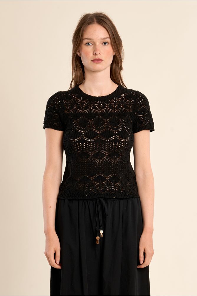 Maille manches courtes en crochet