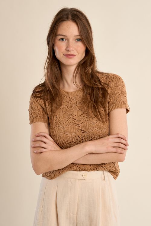 Maille manches courtes en crochet