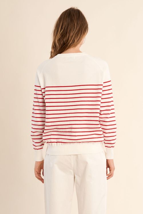 Jersey de mujer de manga larga, estampado rayas.