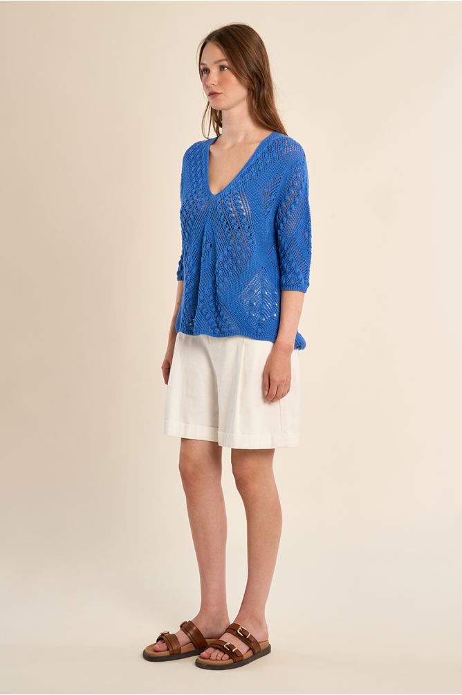 Maille manches courtes en crochet