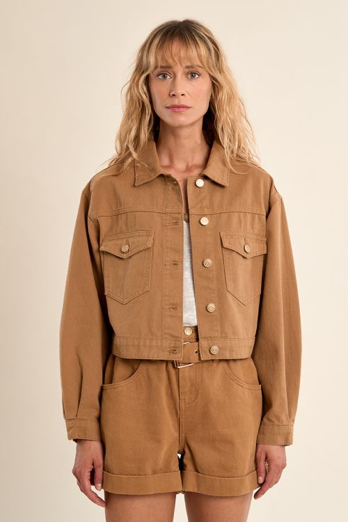 Veste courte en denim