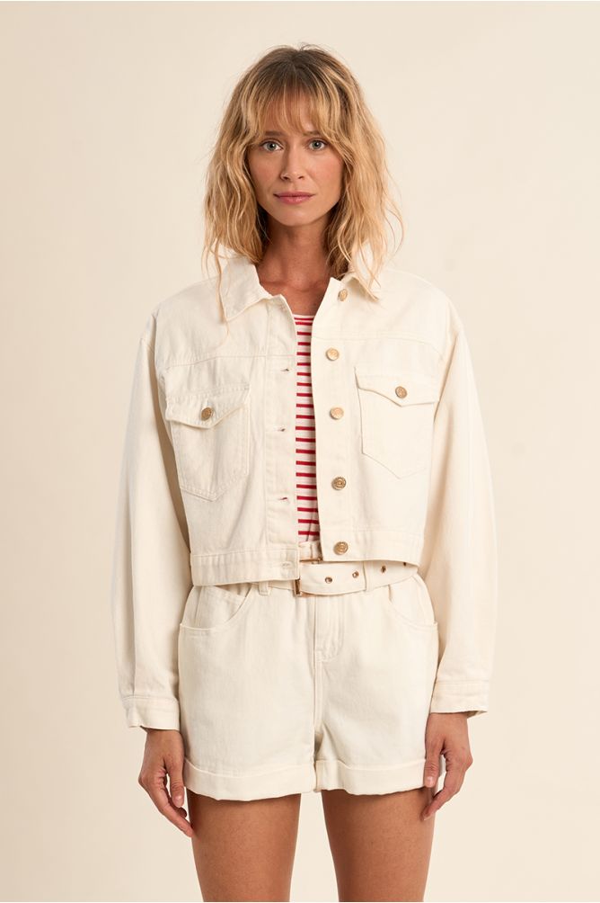 Short denim jacket
