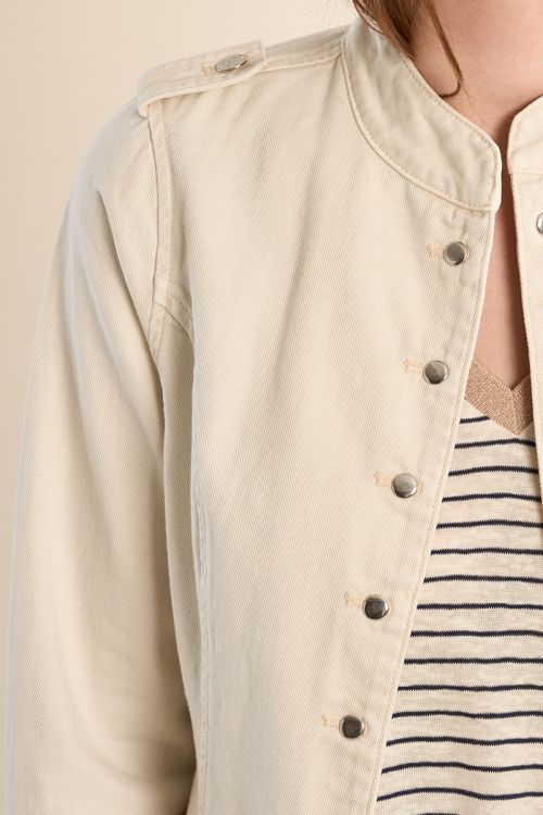 Chaqueta de mujer vaquera, estilo militar.