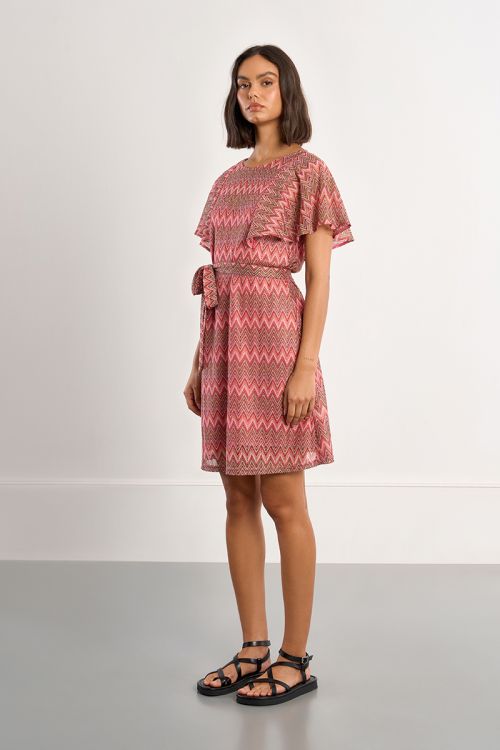 Belted mini dress