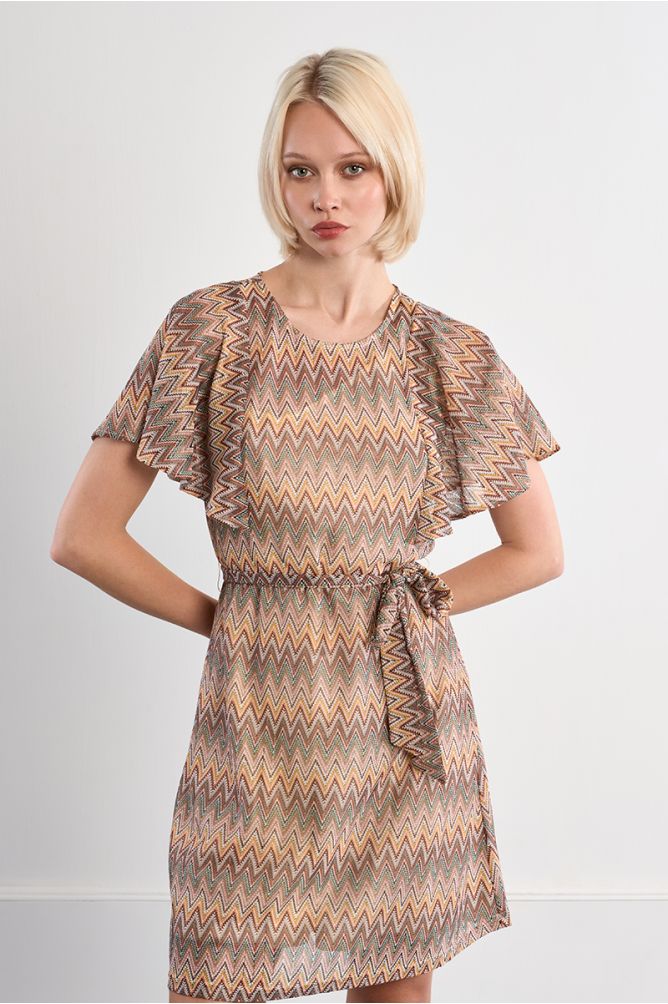 Belted mini dress