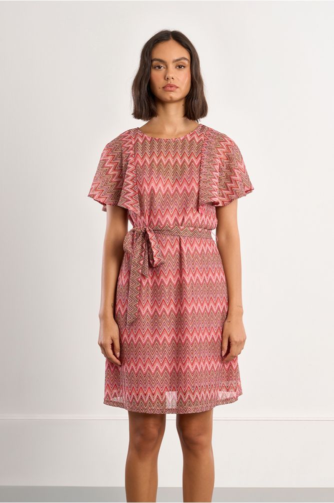 Belted mini dress