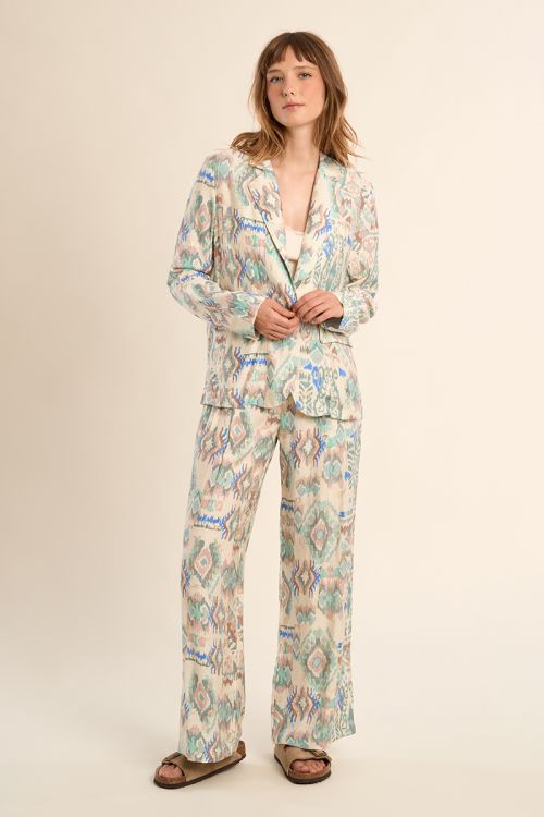 Straight printed blazer
