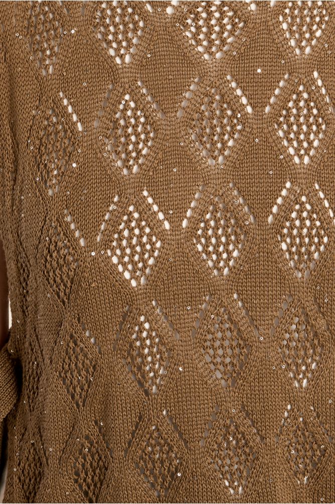 Jersey de mujer de manga sisa, detalle lazadas.