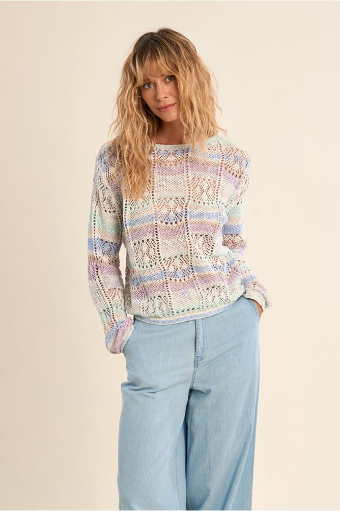 Striped knit sweater