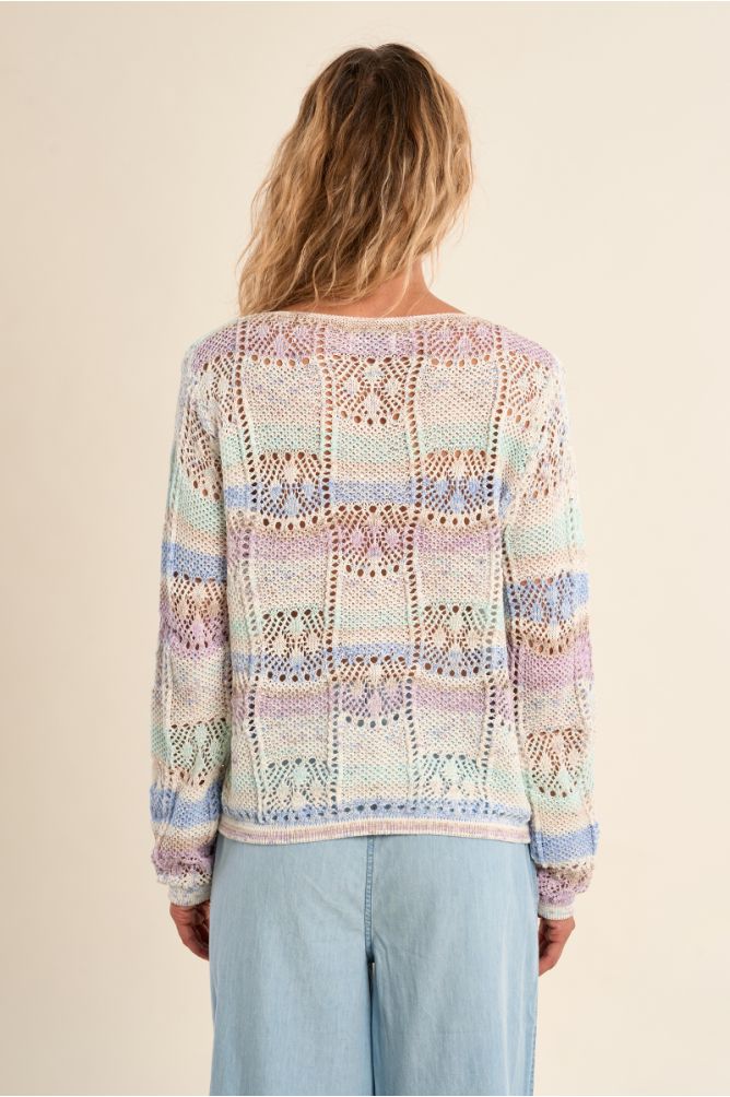 Striped knit sweater