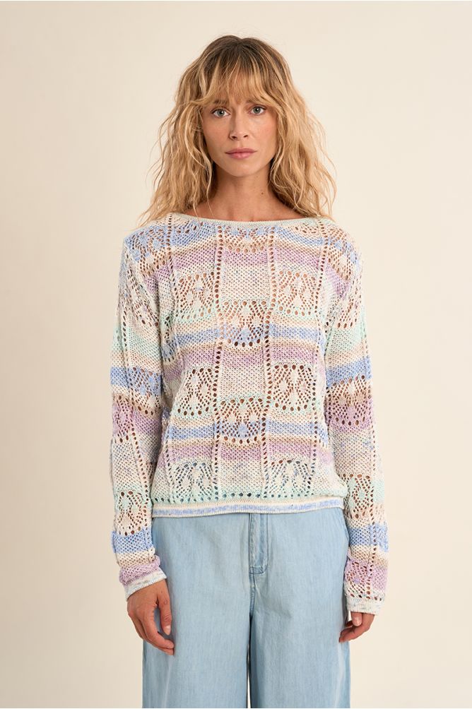 Striped knit sweater