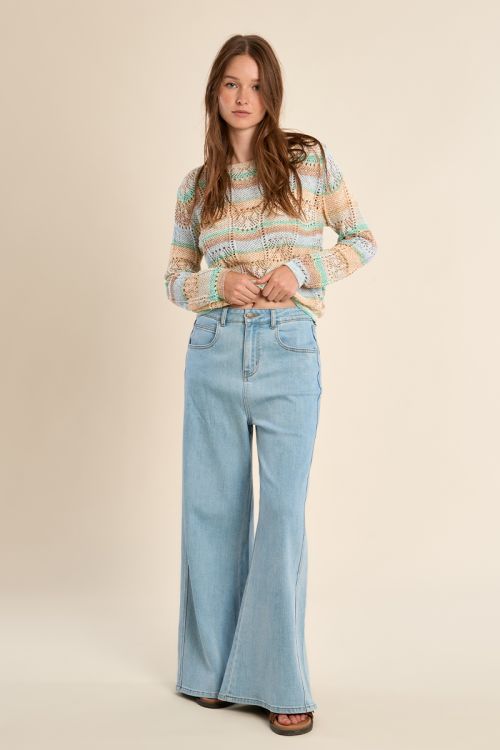 Pull en maille rayé