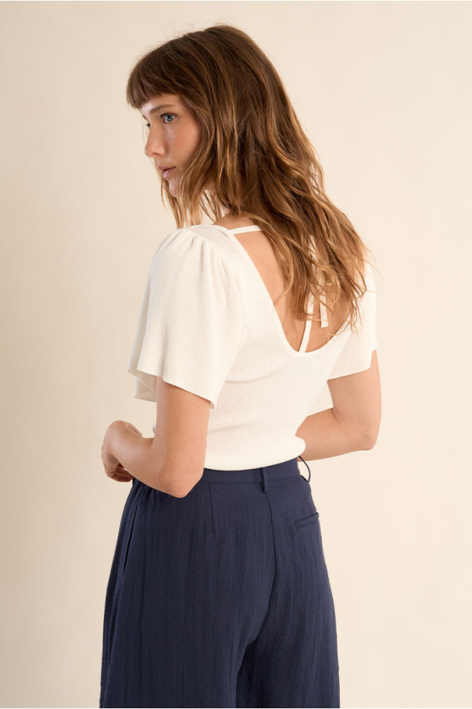 Top en maille dos nu