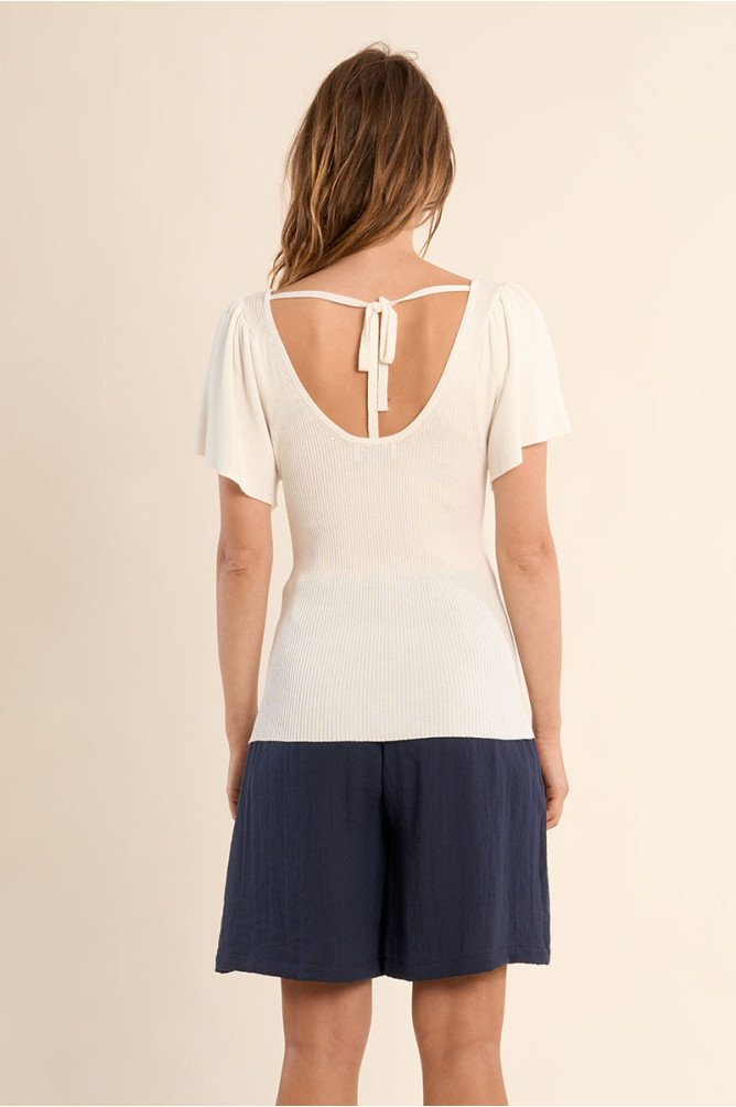 Top en maille dos nu