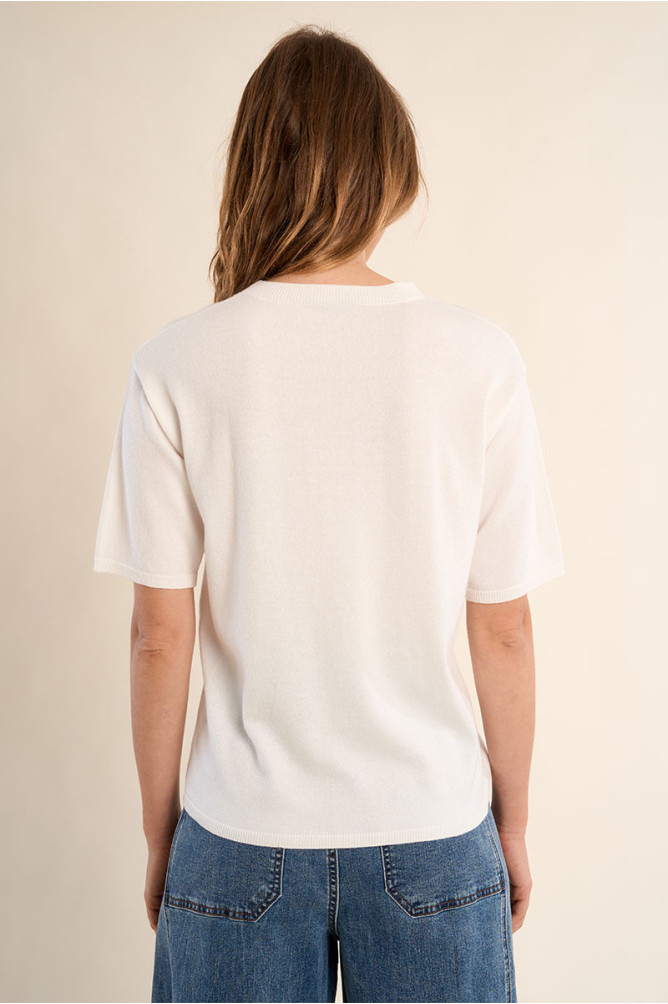 Jersey de mujer de manga corta, liso.