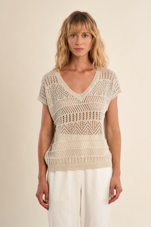 T-shirt en maille, décontracté