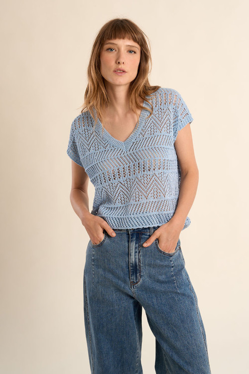 T-shirt en maille, décontracté