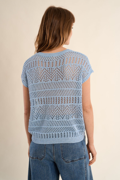 Knitted T-shirt, casual