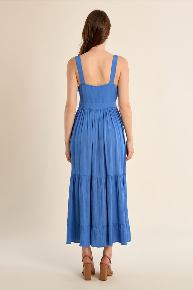 Robe longue à volants